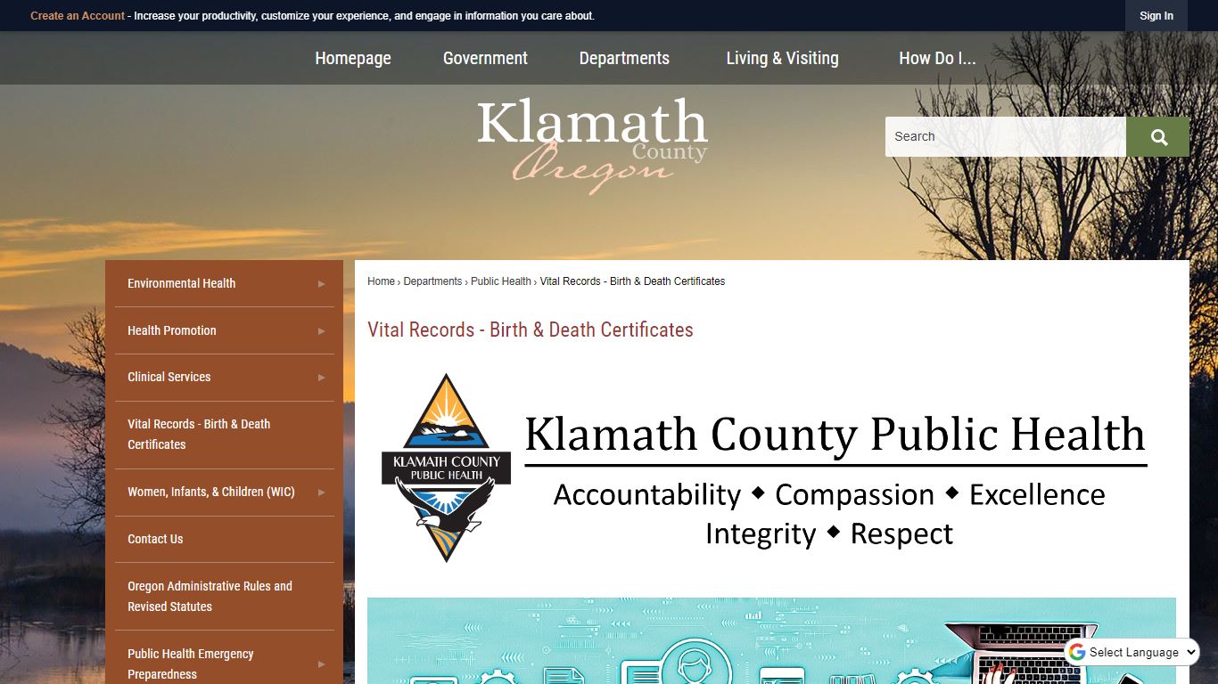 Vital Records - Birth & Death Certificates | Klamath ...